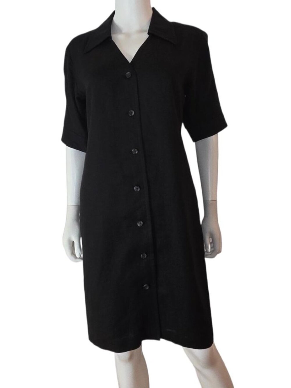 Linda Allard Ellen Tracy Linen Button Down Dress